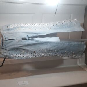 Sport & Casual Style Heavily beaded & embellished ladies Jeans. VG cond BLING!